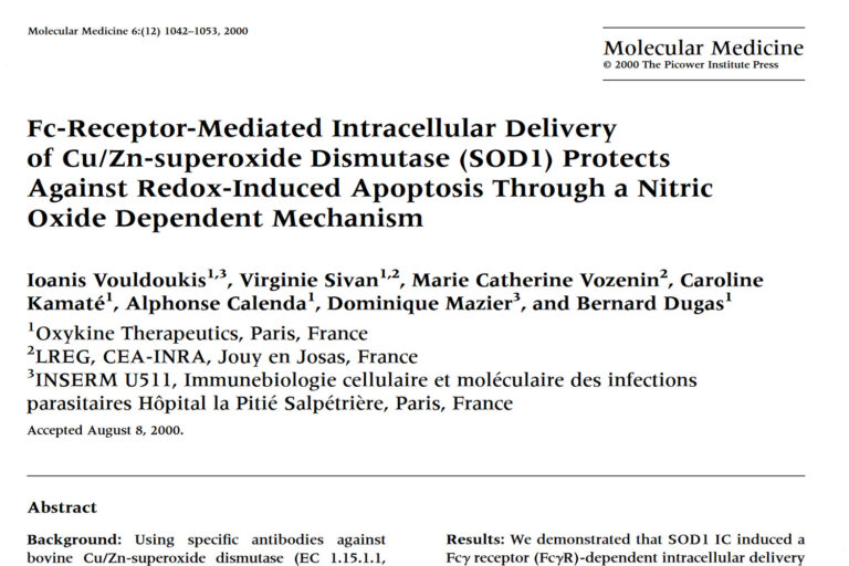 Fc-Receptor-Mediated Intracellular Delivery of CuZn-superoxide Dismutase Protects Against Redox-Induced Apoptosis Fc-Receptor-Mediated Intracellular Delivery of CuZn-superoxide Dismutase Protects Against Redox-Induced Apoptosis