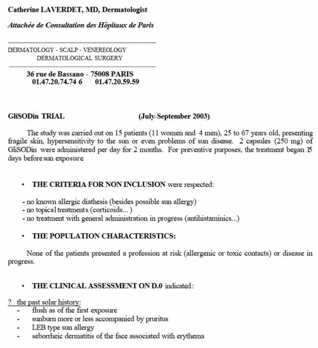 Sun exposure pilot glisodin