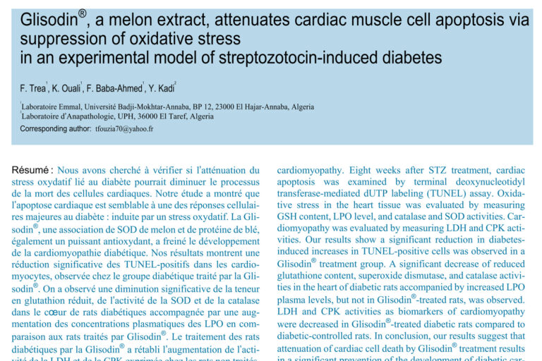 glisodin, a melon extract that attenuates cardiac cell death glisodin, a melon extract that attenuates cardiac cell death